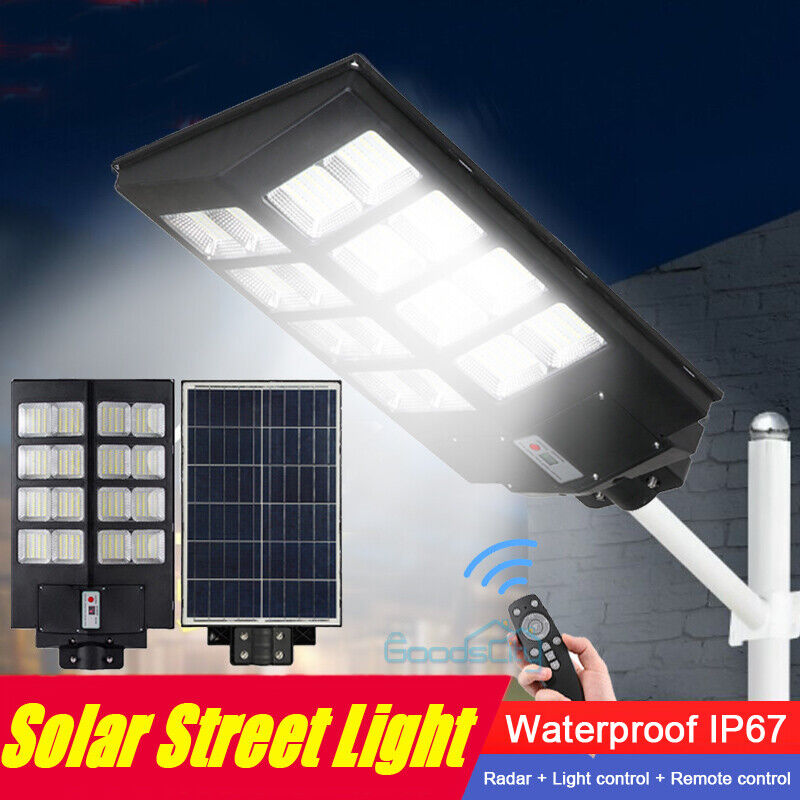 ny kommersiell 100000000LM Solar Street Flood Light LED-lampe Dusk To Dawn Vegglampe