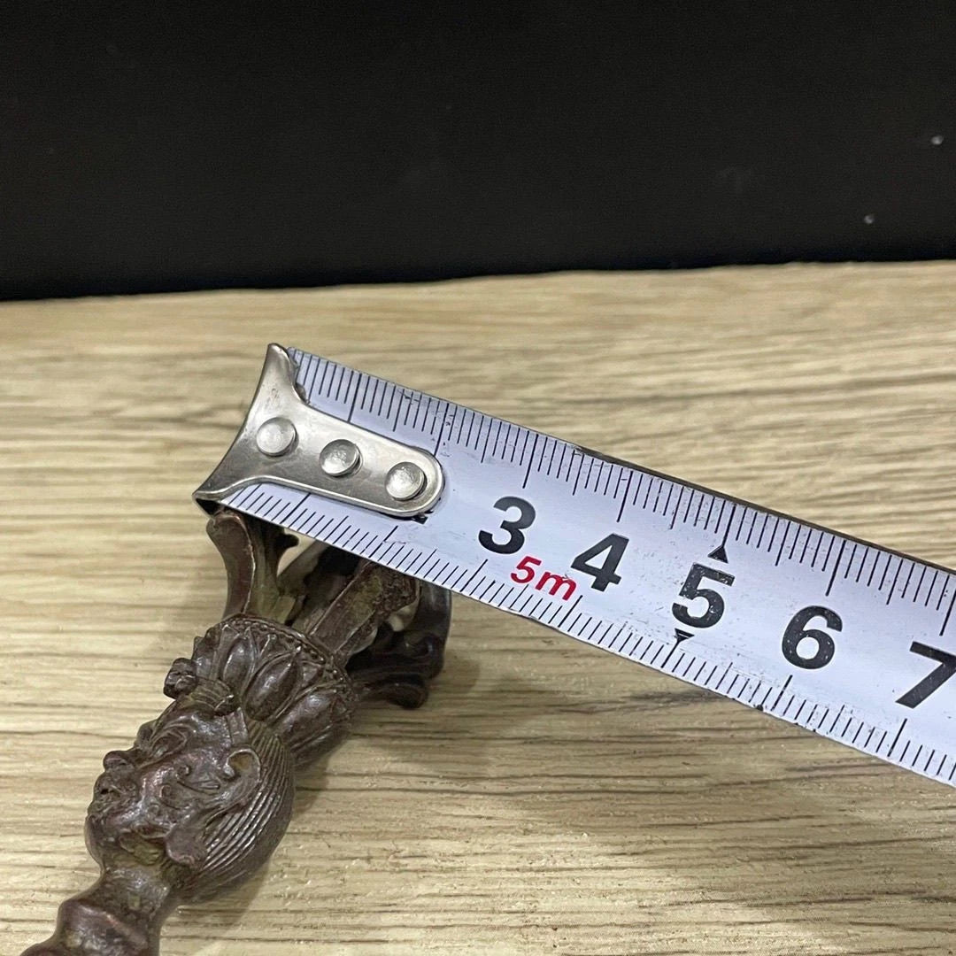 Tibetan Five Prong Vajra Dorje Brass Alloy Pendant Buddhist Ritual Handpiece 07FC0E-D4 - KOEEK