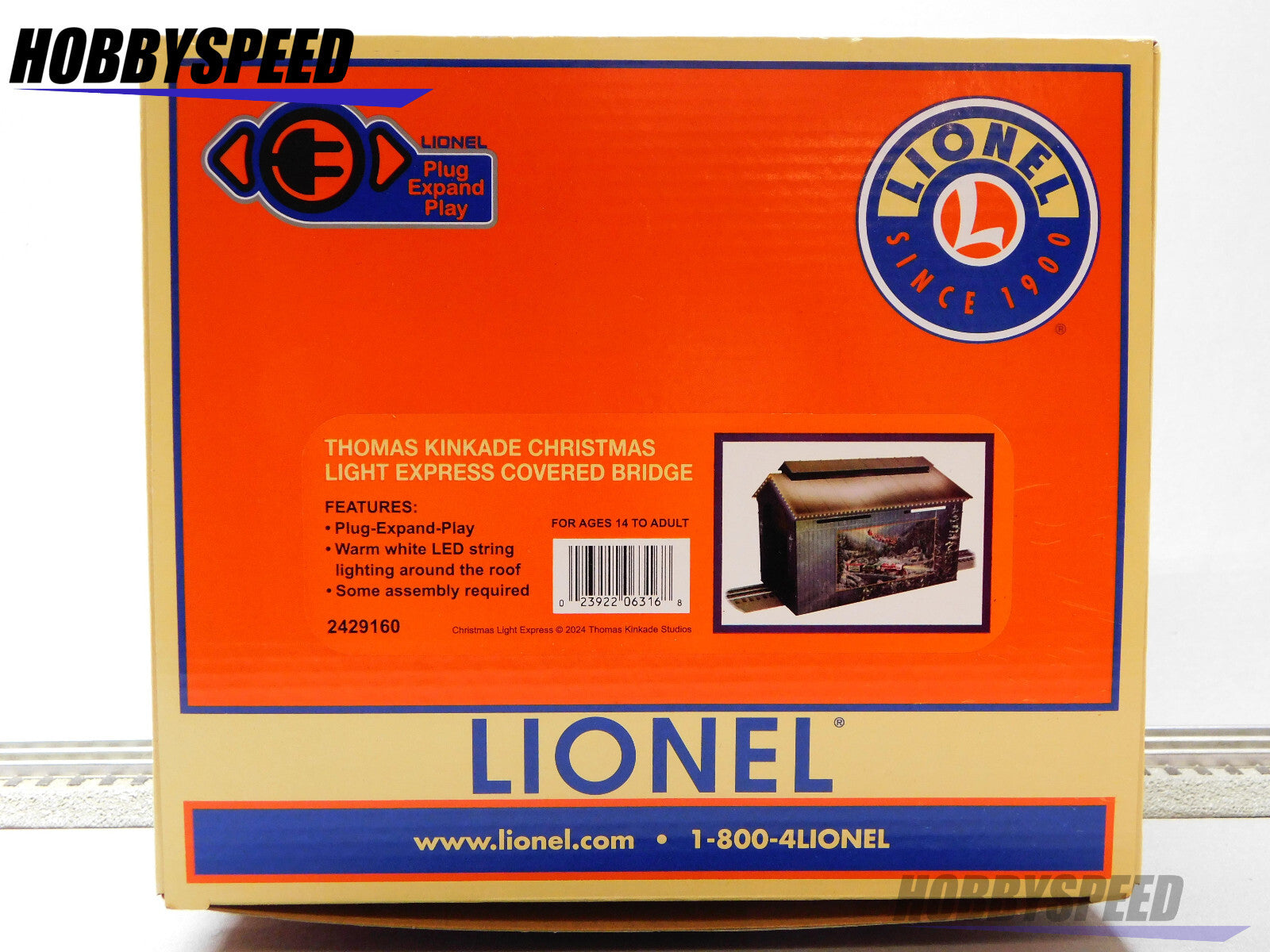 LIONEL TK CHRISTMAS LIGHT EXPRESS ILLUMINATED COVERED BRIDGE O GAUGE 2429160 LIONEL - KOEEK