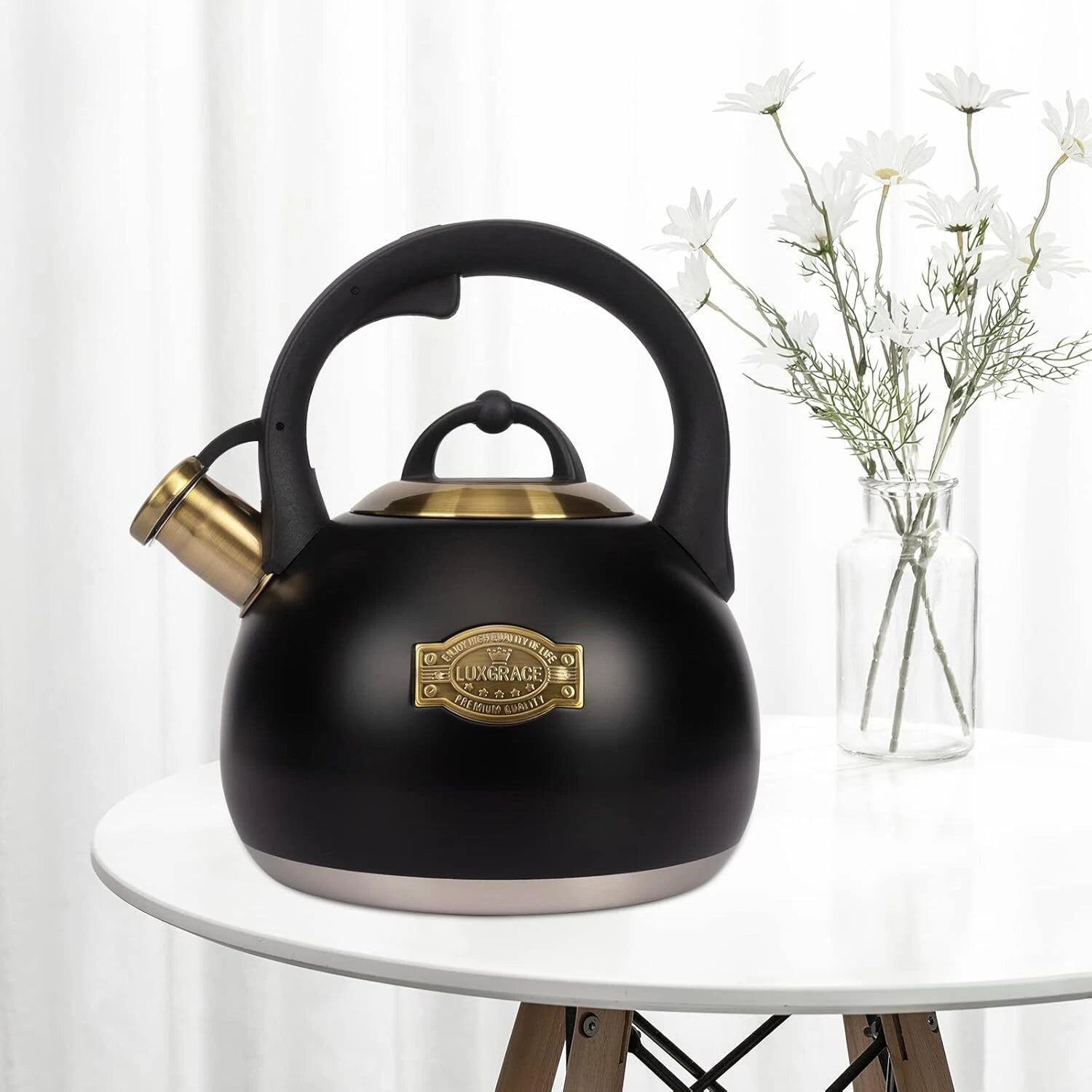 Tea Kettle for Stovetop,Food Grade Stainless Steel Water Kettle,Tea Pot for Home 07FC0E-D4 - KOEEK