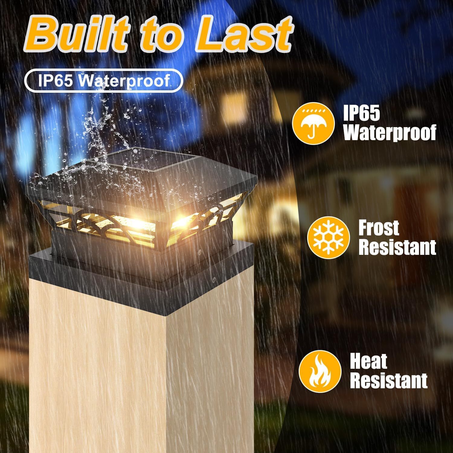 new T-SUN Solar Post Cap Light: 6 Pack Outdoor Lights Warm/Cold White-6