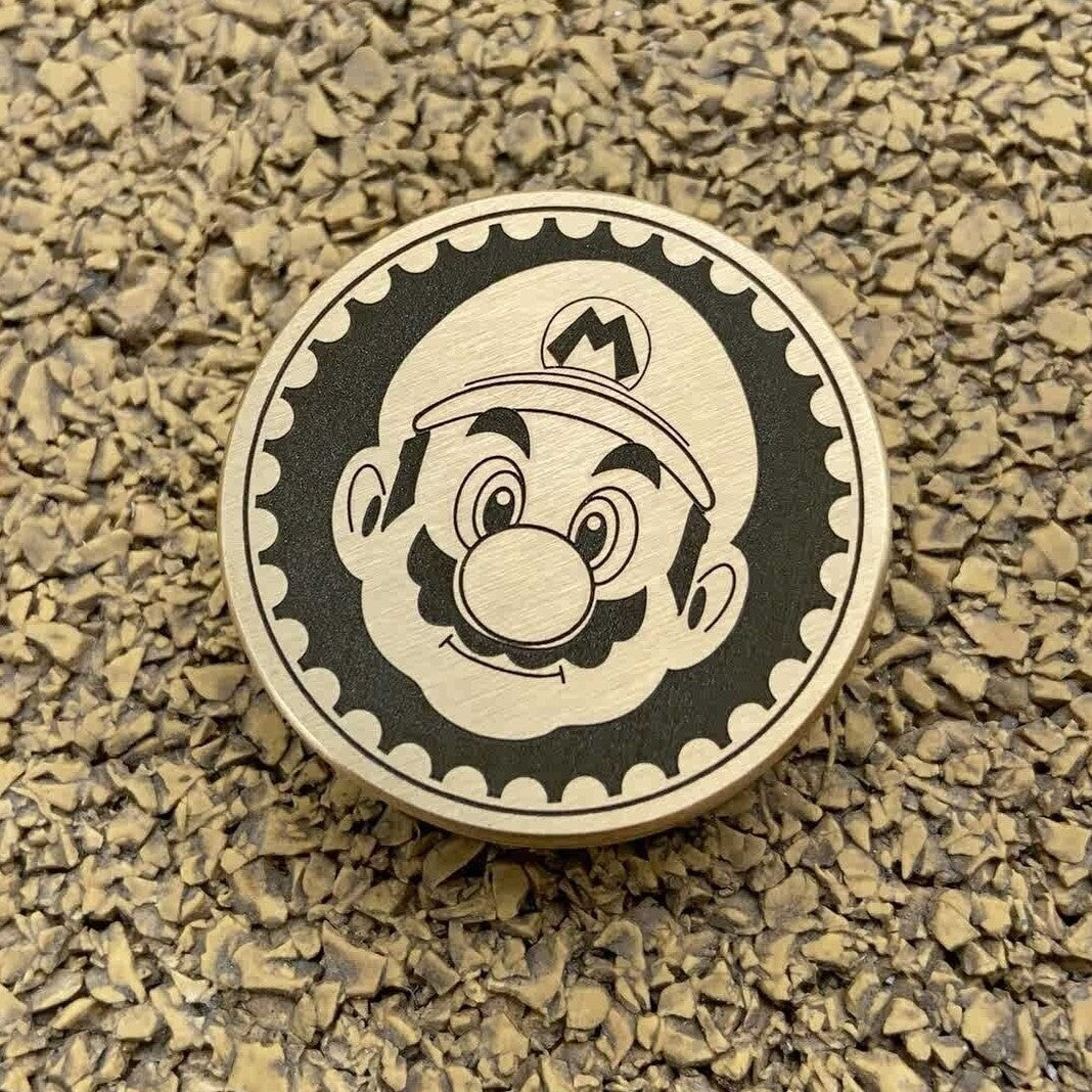 Fidget Slider Mini Steel Cartoon Theme EDC Brass Coin Shape Push Slider Toy Gift 07FC0E-D4 - KOEEK