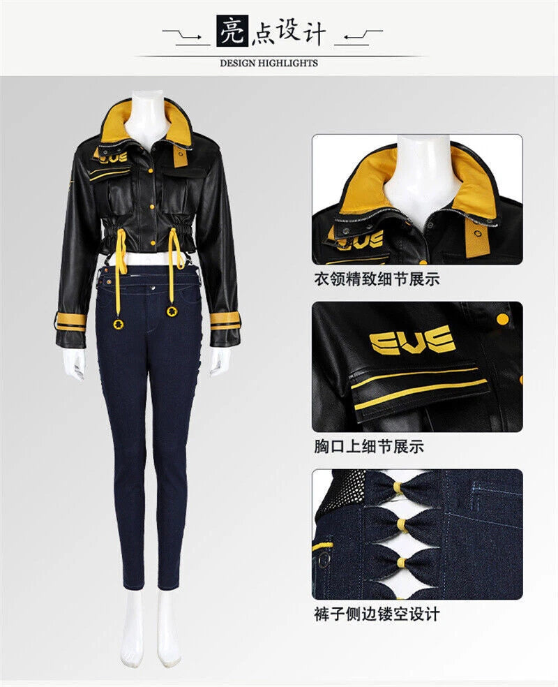 Game Stellar Blade Eve Halloween Costume Outfit Cosplay Party Dress Jacket Suit 07FC0E-D4 - KOEEK