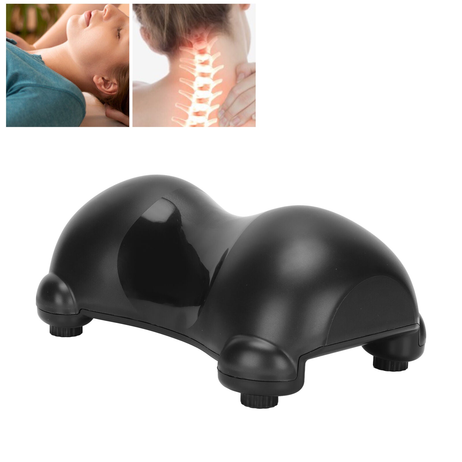 new Neck Stretcher Spine Massage Ergonomic Traction Neck Traction Device(Black ) HGF koeek - KOEEK