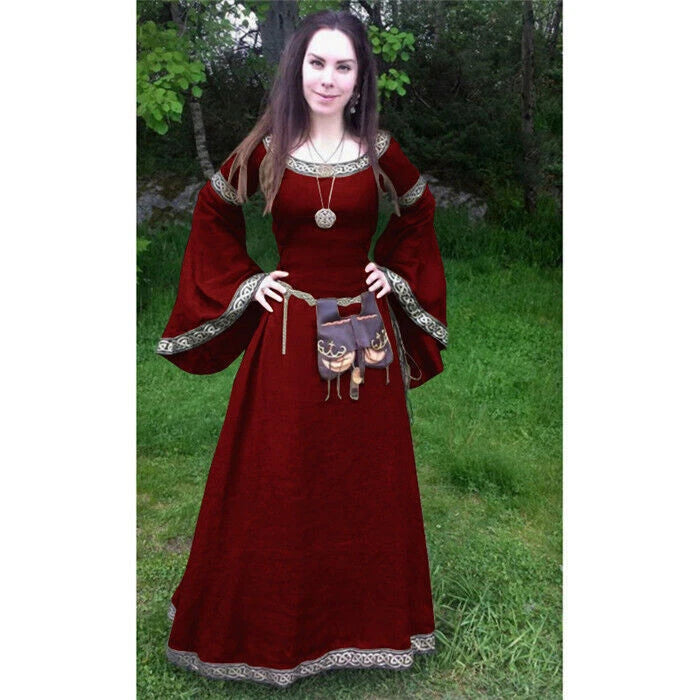 Women Medieval Dress Renaissance Vintage  Gothic Dress Party Costume Gown Dresse 07FC0E-D4 - KOEEK