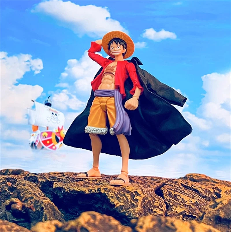 1/12 Black Wired Cloak Jacket Coat for 6" SHF Luffy One Piece Figure (No Figure) 07FC0E-D4 - KOEEK