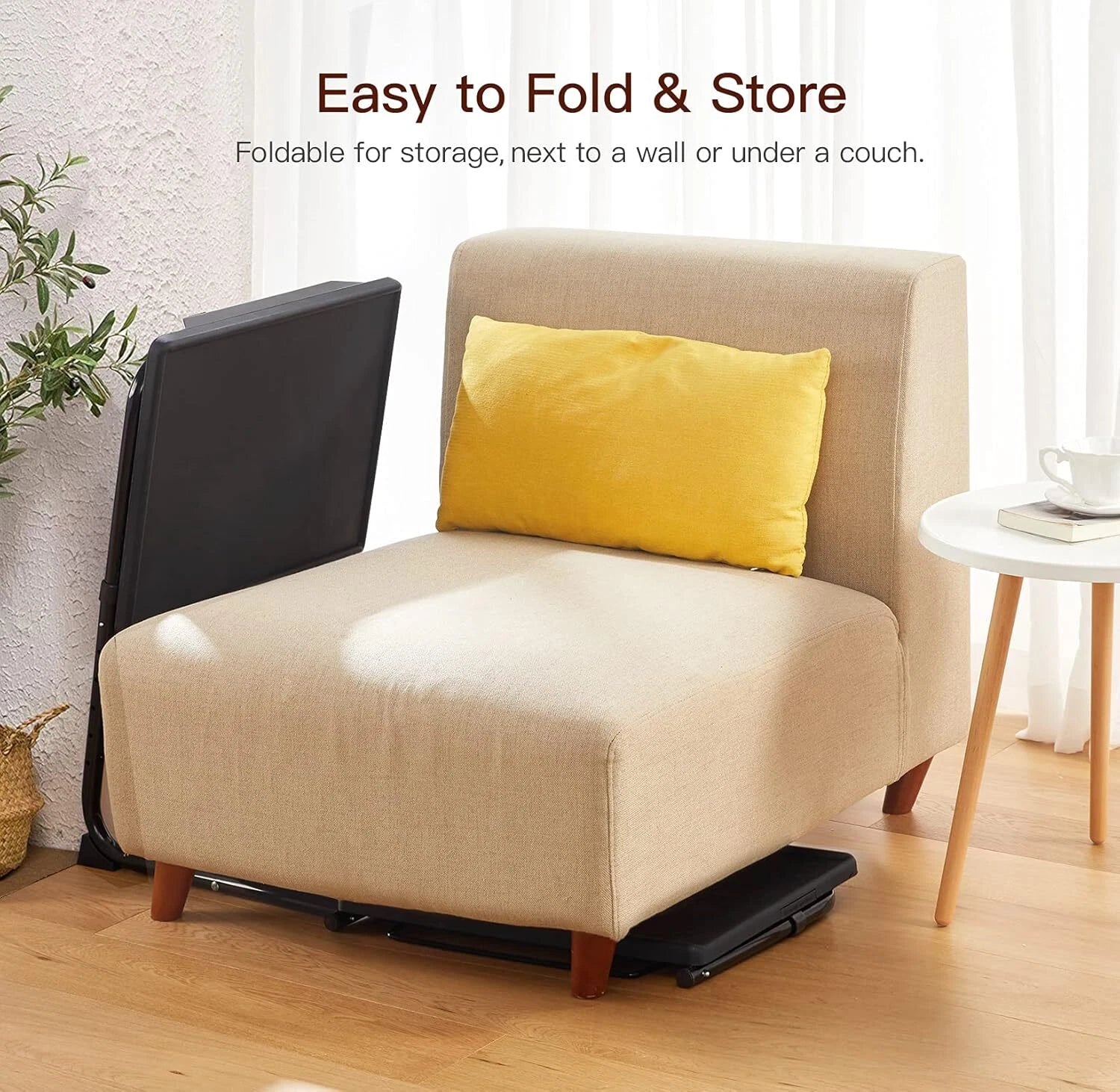Adjustable TV Tray Table - TV Dinner Tray for Bed and Sofa(Black) 07FC0E-D4 - KOEEK