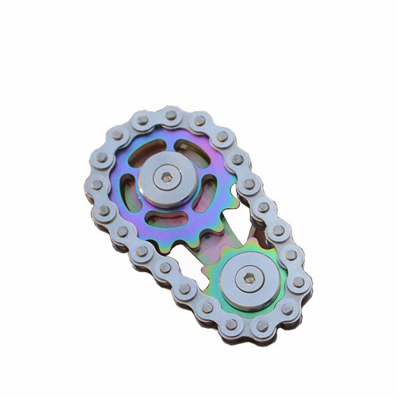 Sprockets Chains Fingertips Spinning Decompression Top Gearwheel Gyro EDC Toys 07FC0E-D4 - KOEEK
