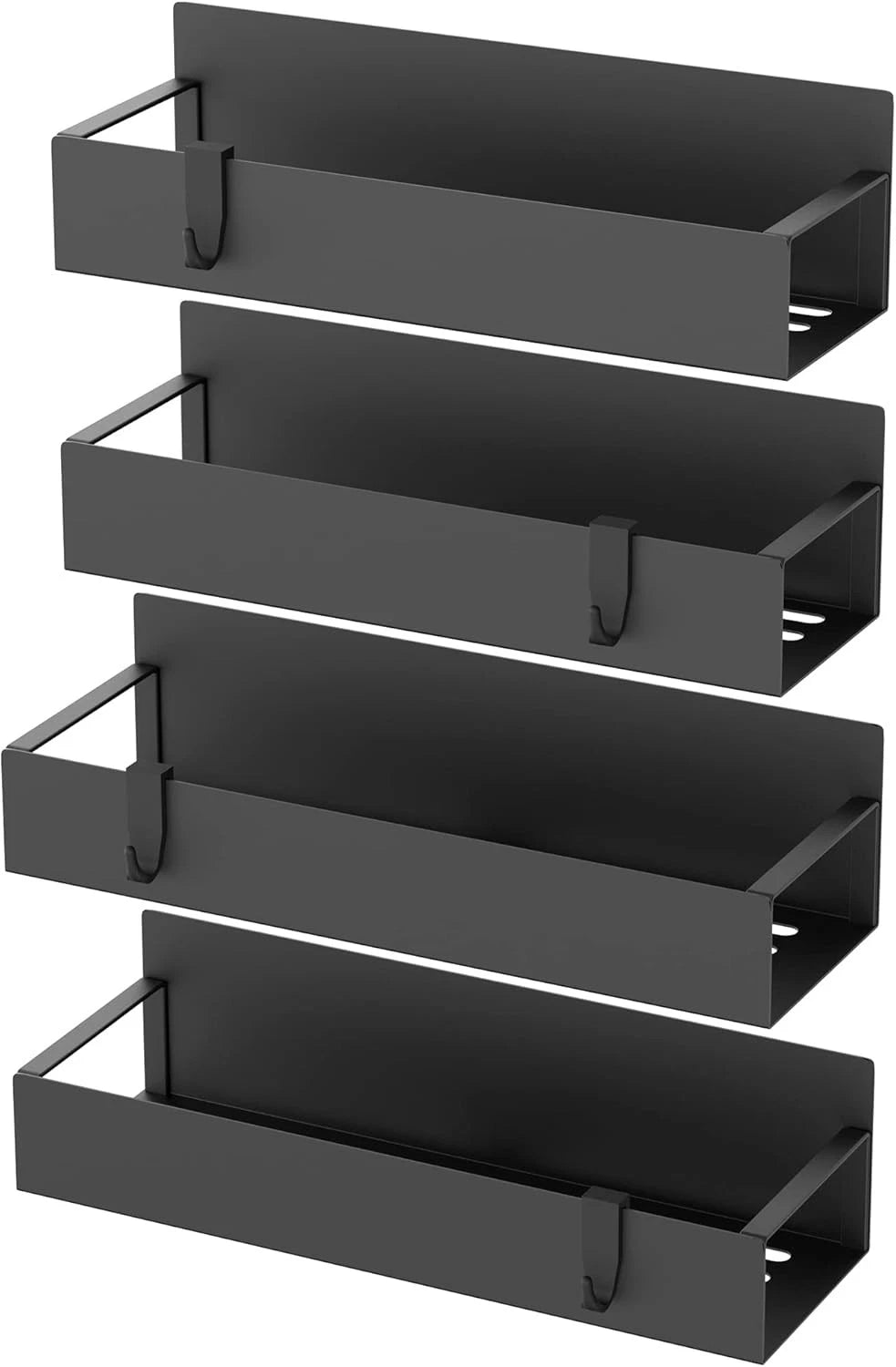 Metal 4 Pack Magnetic Spice Storage Rack Organizer for Refrigerator and Oven 07FC0E-D4 - KOEEK