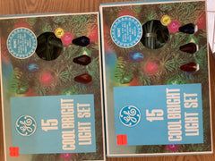 3 Vintage GE 15 Cool Bright Light Set Christmas Bulbs C7 General Electric GE - KOEEK
