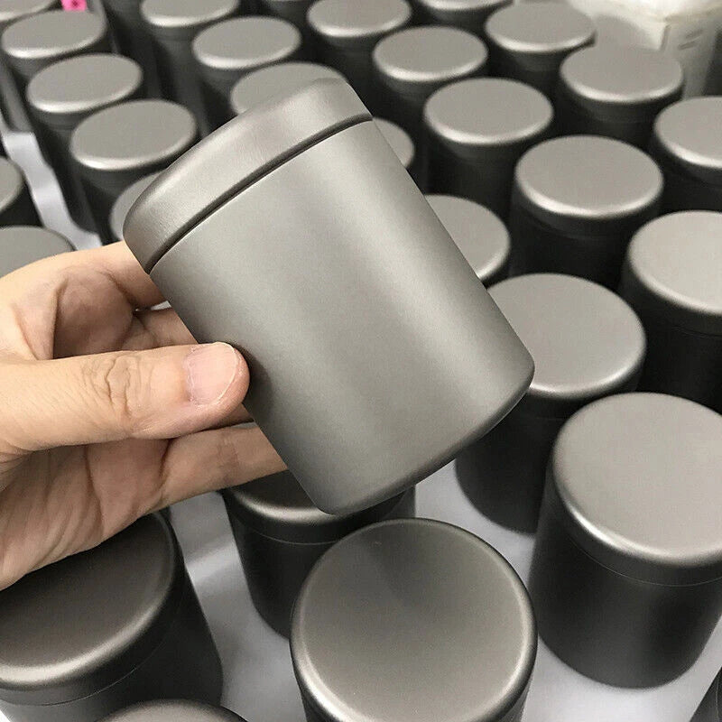 Titanium Storage Box Coffee Tea Cans Emergency Container Pills Bottle Jar 245mL 07FC0E-D4 - KOEEK