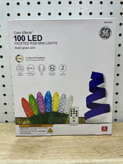 100 GE Color Effects Diamond Faceted RGB Mini LED Lights w/Remote - 5270942 GE - KOEEK