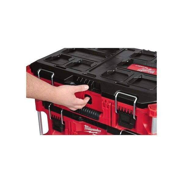 new Milwaukee Tool 48-22-8424 Packout Tool Box, Black/Red, 22 In W X 16-1/4 In D X