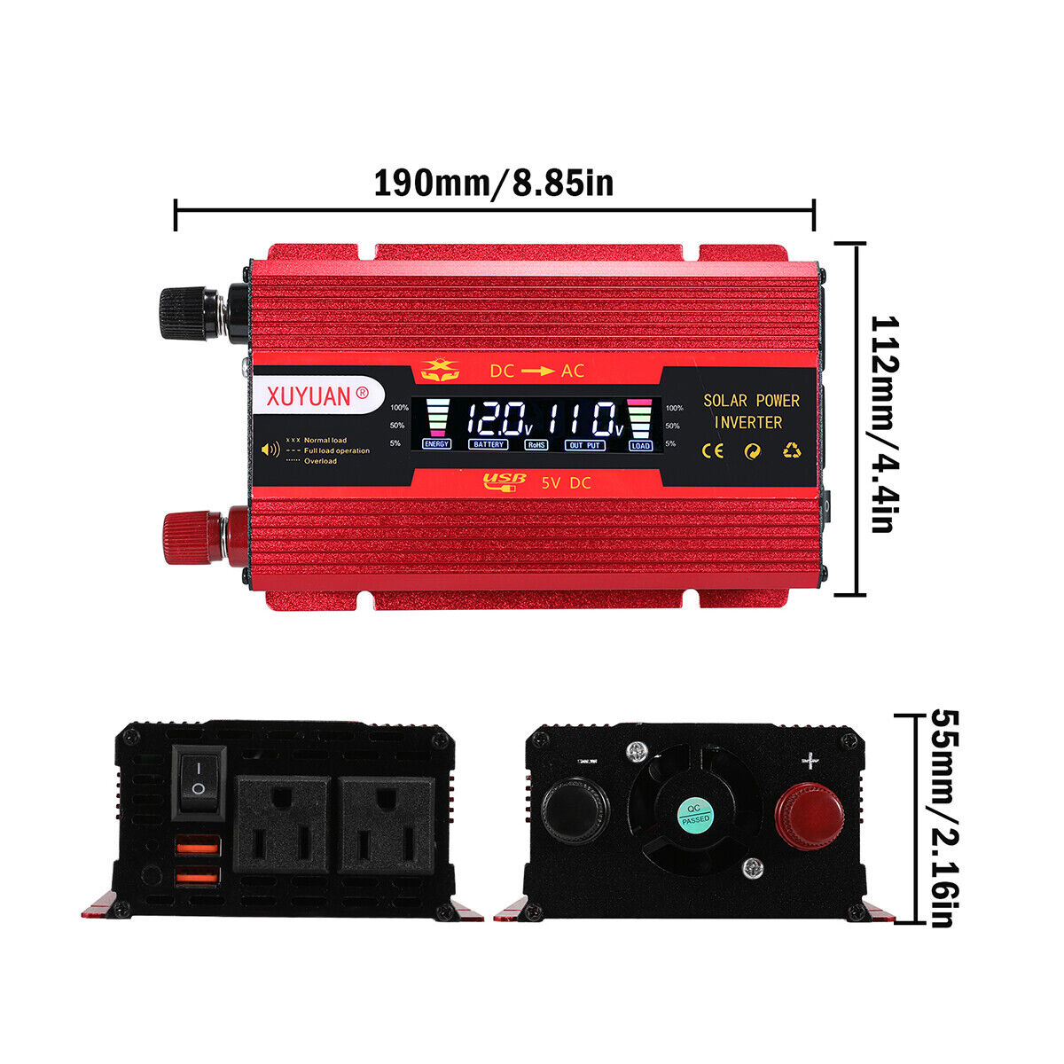 ny 6000W DC konverter 12/24V A 110V AC 2USB Para Carro Auto Inversor Corriente