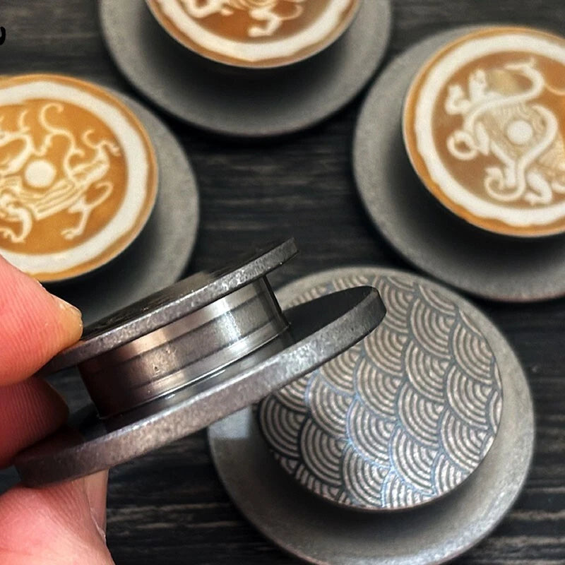 Titanium Alloy Punk Beer Bottle Opener EDC Hand Twisted Fingertip Gyroscope Toys 07FC0E-D4 - KOEEK