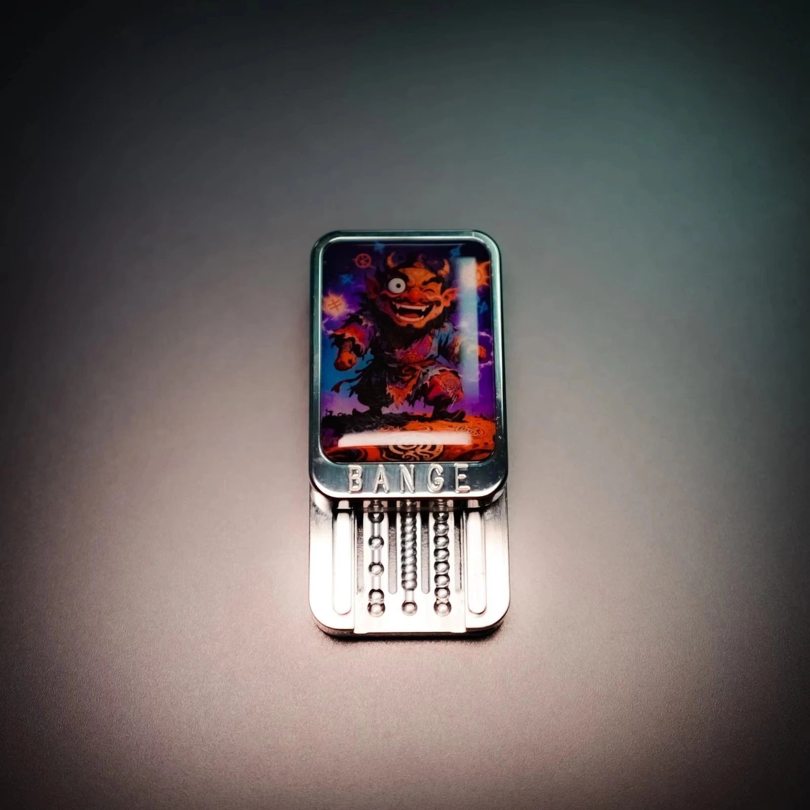 Chinese Mythology Zhong Kui EDC Fidget Slider Stainless Steel Tuning Fork Toy 07FC0E-D4 - KOEEK