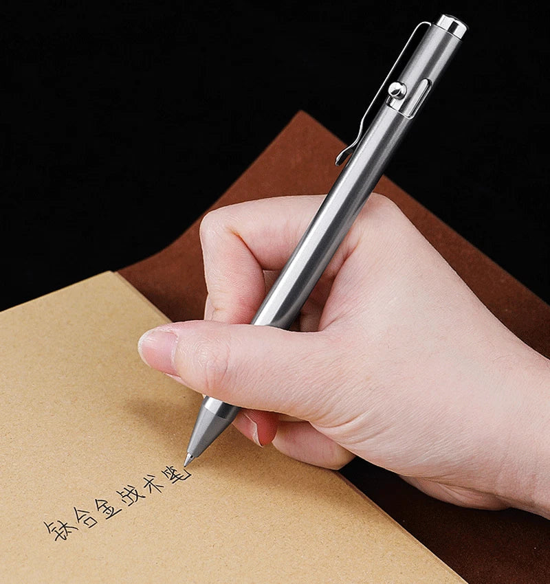 Pocket Titanium Alloy Ballpoint Pen Business Signature Pen Portable Outdoor EDC 07FC0E-D4 - KOEEK