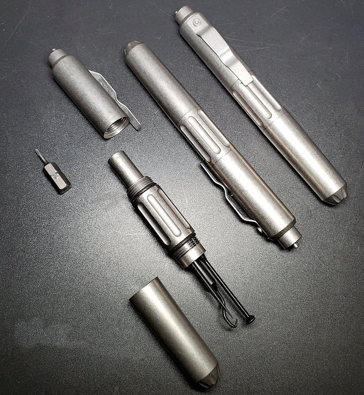 EDC Titanium Alloy Hook Screwdriver Bit Tactical Multi-functional Tools 07FC0E-D4 - KOEEK