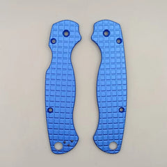 1 Pair Aluminum Alloy Knife Handle Scales for Spyderco C81 Para 2 Folding Knives 07FC0E-D4 - KOEEK
