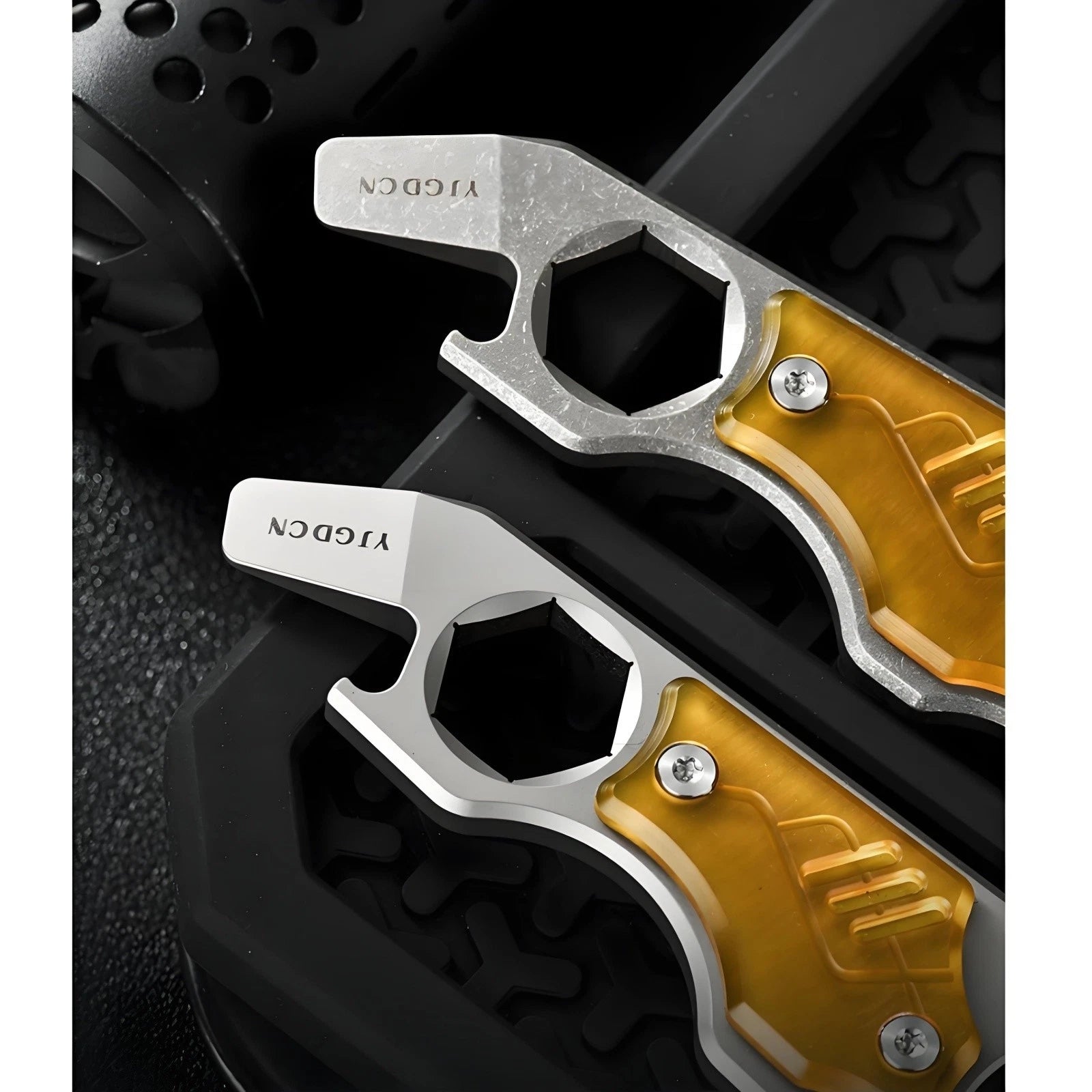 Titanium Alloy EDC Pry Bar Multi Tool Bottle Opener Wrench Outdoor Camping Tool 07FC0E-D4 - KOEEK