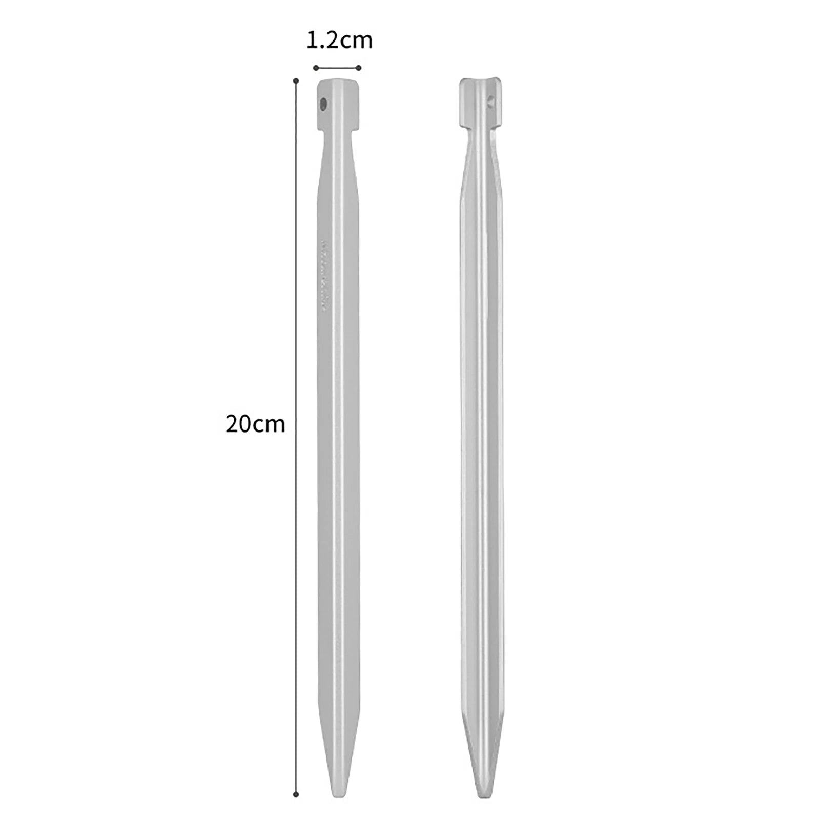 4PC silver Tent Stakes Peg Camping Outdoor aluminium Metal Nail Rope V Pull Hook 07FC0E-D4 - KOEEK