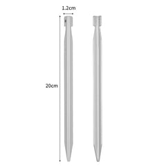 4PC silver Tent Stakes Peg Camping Outdoor aluminium Metal Nail Rope V Pull Hook 07FC0E-D4 - KOEEK