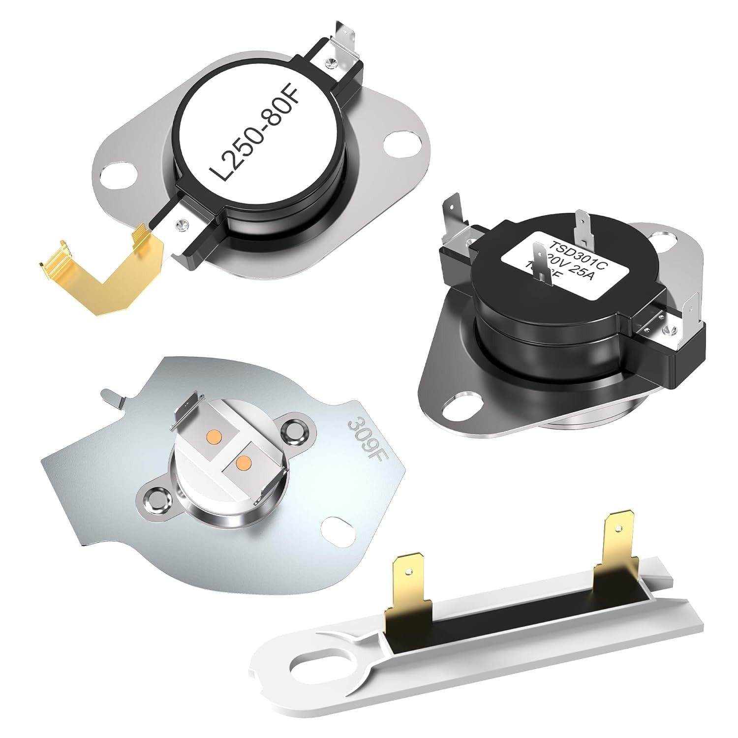 new Upgraded 3977393 Dryer Thermal Fuse 3387134 Cycling Thermostat 3392519...