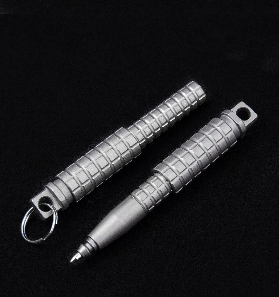 Titanium Alloy Mini Pocket Pen Outdoor EDC Tool Portable Keychain Ballpoint Pen 07FC0E-D4 - KOEEK