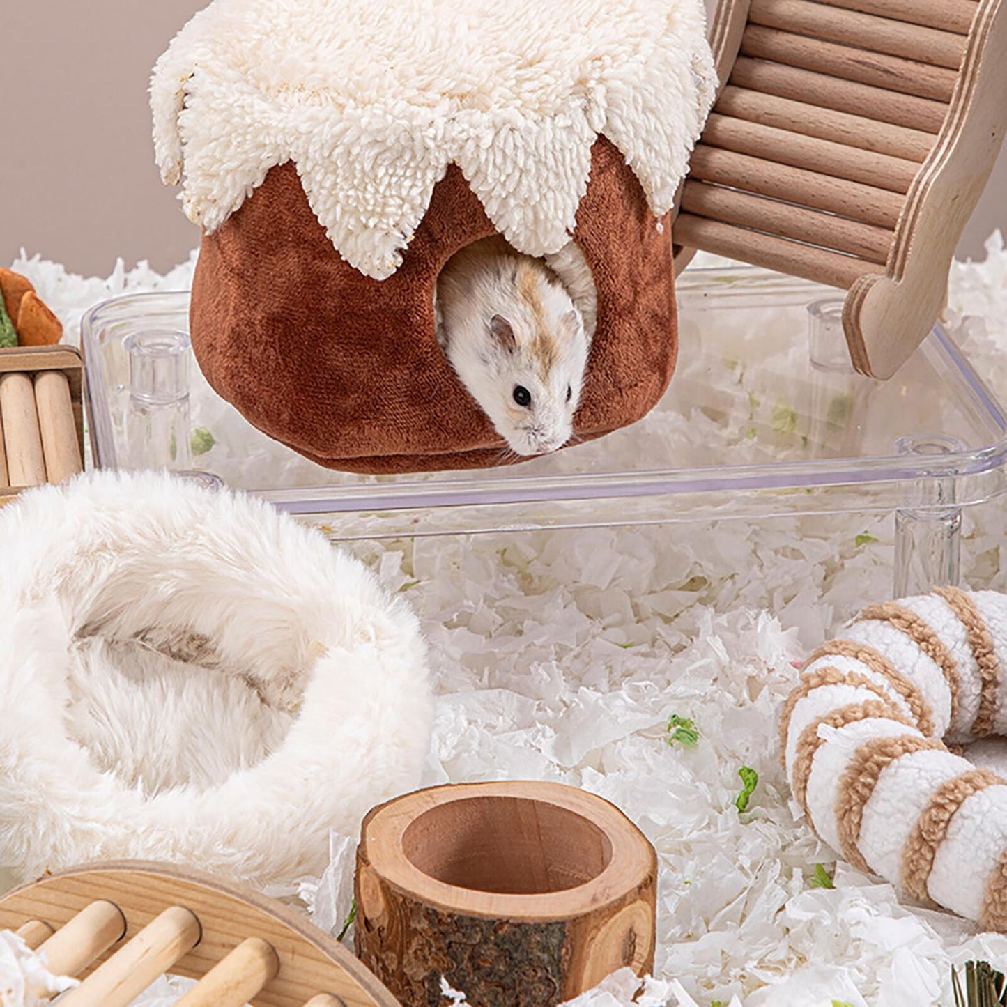 new Hamster Houses and Hideouts Cozy Small Pet Cotton Nest Guinea Pig Accessories koeek - KOEEK