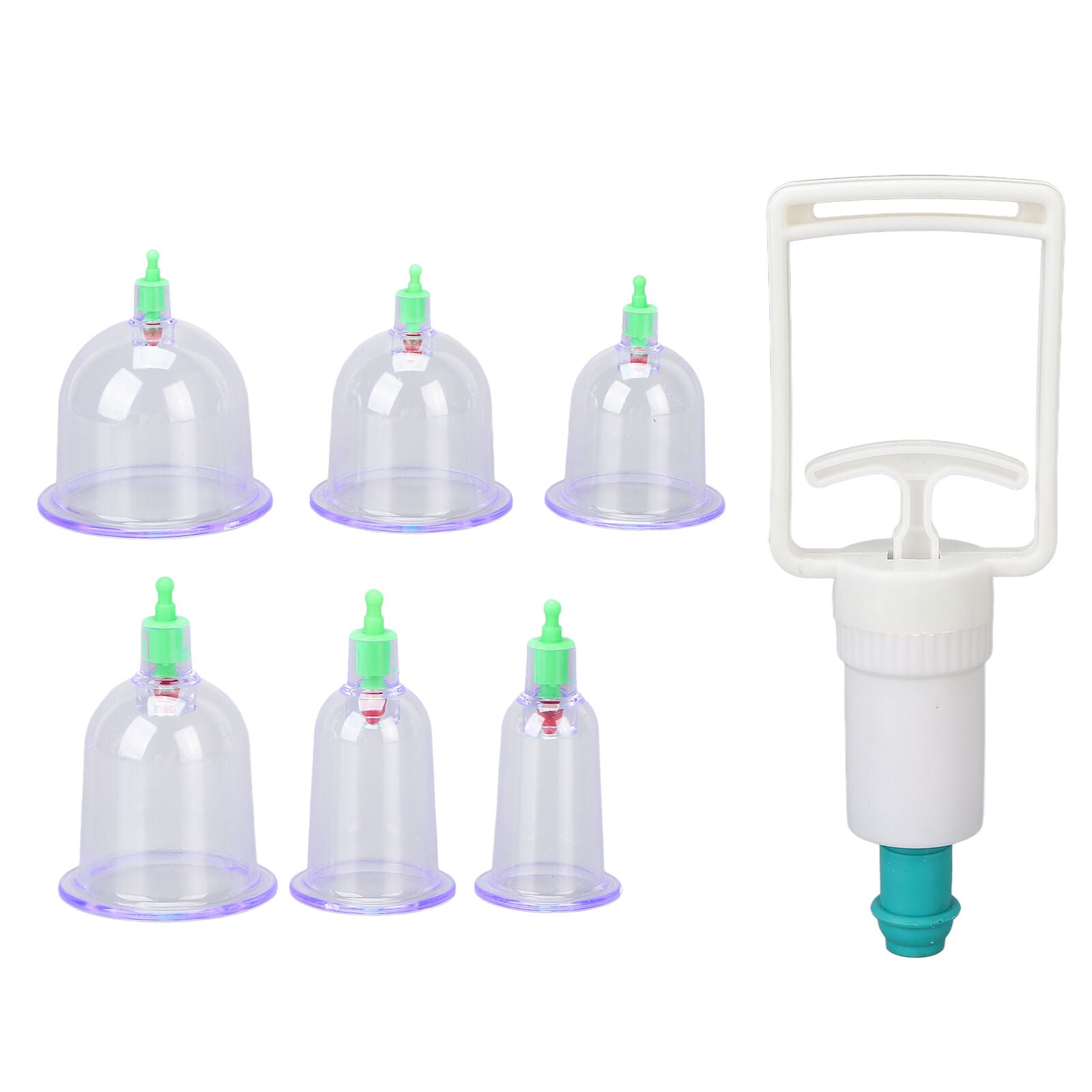 new 6pcs Chinese Cupping Cup Set Acupuncture Suction Massage Cupping Cans Kit HGF koeek - KOEEK