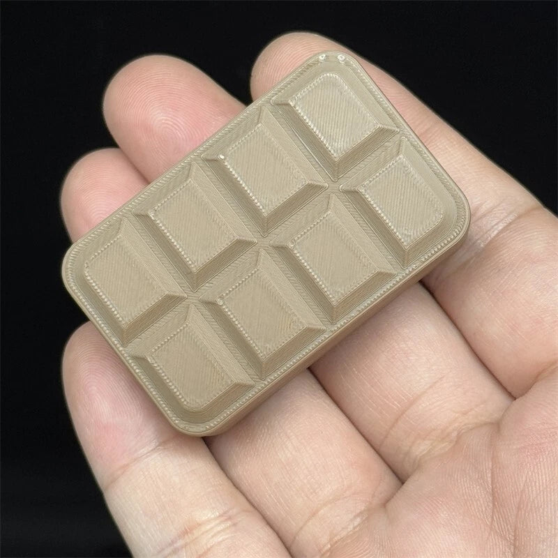 Novelty 3D Chocolate Block Fidget Toys EDC Plastic Push Fidget Slider Fun Toy 07FC0E-D4 - KOEEK