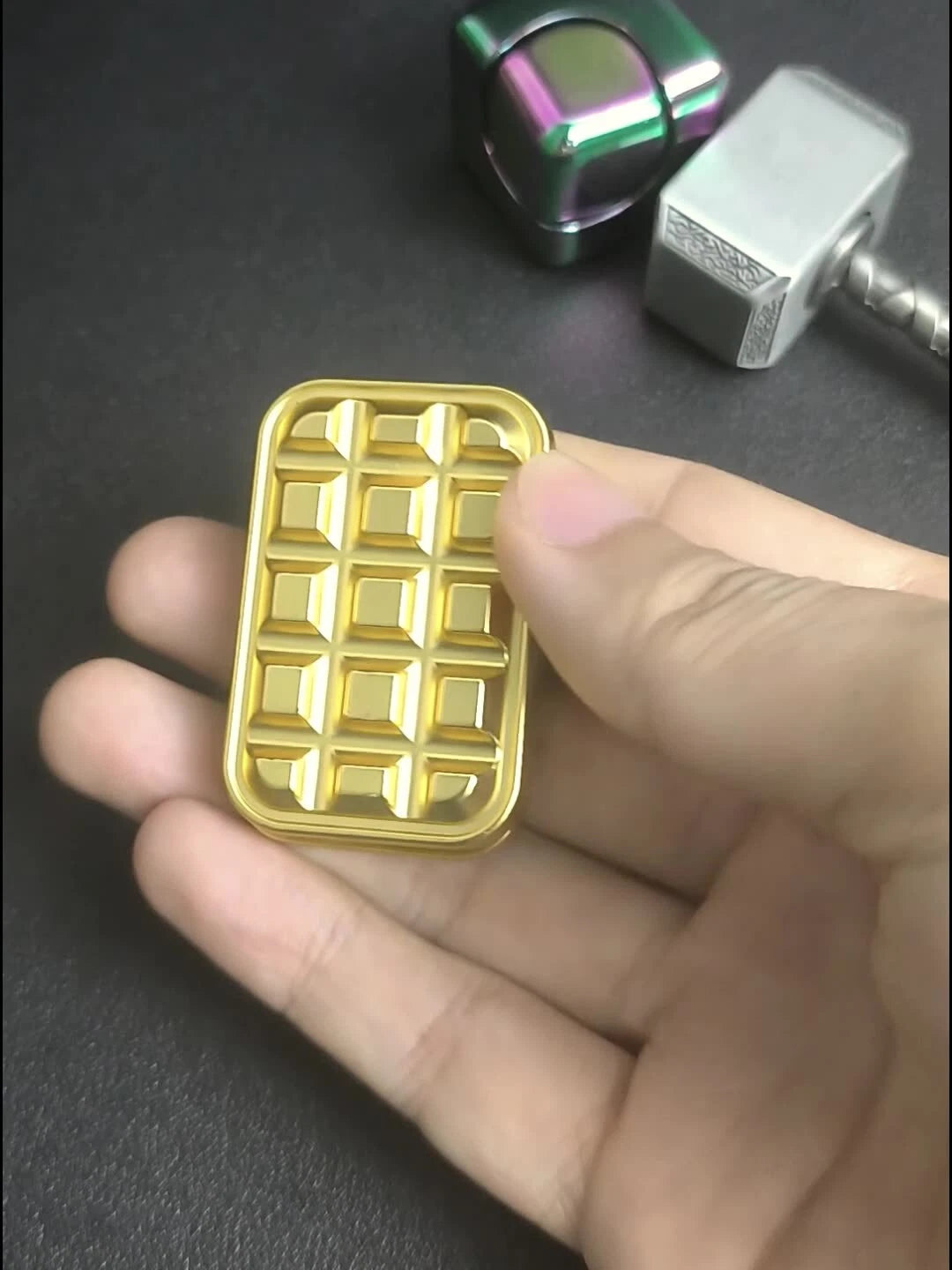 Trackless Fidget Slider Metal Push Card Stress Relief ADHD Office EDC Toys Gifts 07FC0E-D4 - KOEEK