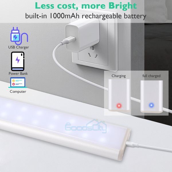 ny 60 LED Luz Magnetica Lampara Con Sensor de Movimiento Luces for Gabinete Casa