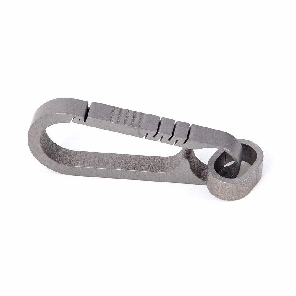 Titanium Alloy Carabiner D-Ring Key Chain Keychain Hook Clip Outdoor Pendant EDC 07FC0E-D4 - KOEEK