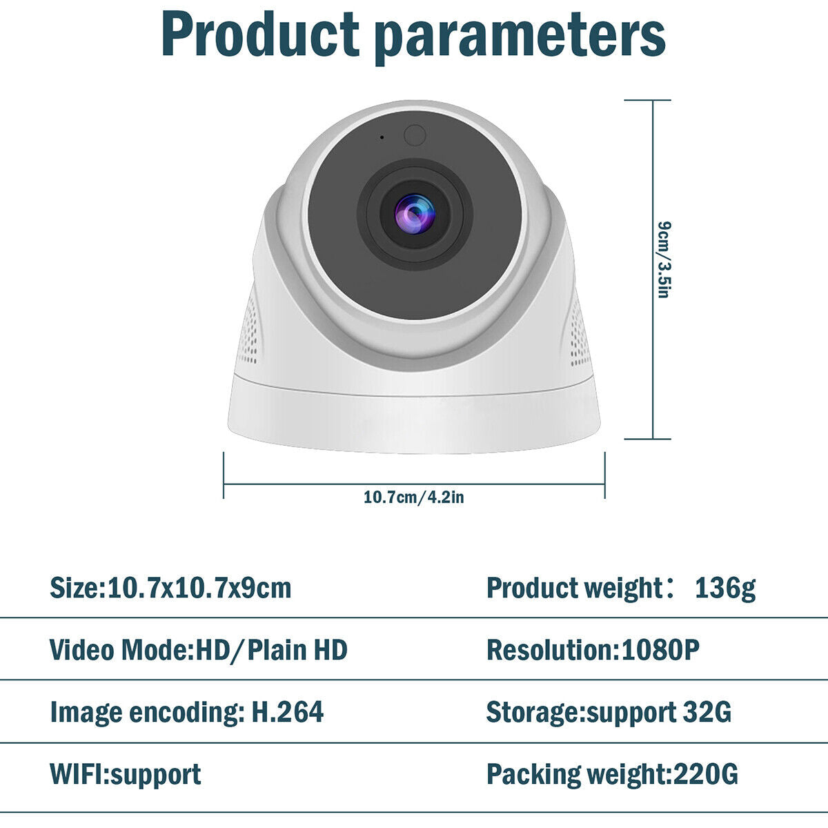 nye Camaras de Seguridad 1080P HD WiFi Smart Sikkerhedskameraer Til Casa Con Audio