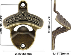 new Funny Bottle Opener Wall Mounted Stainless Vintage Screw in Antique Bronze 07FC0E-D4 - KOEEK