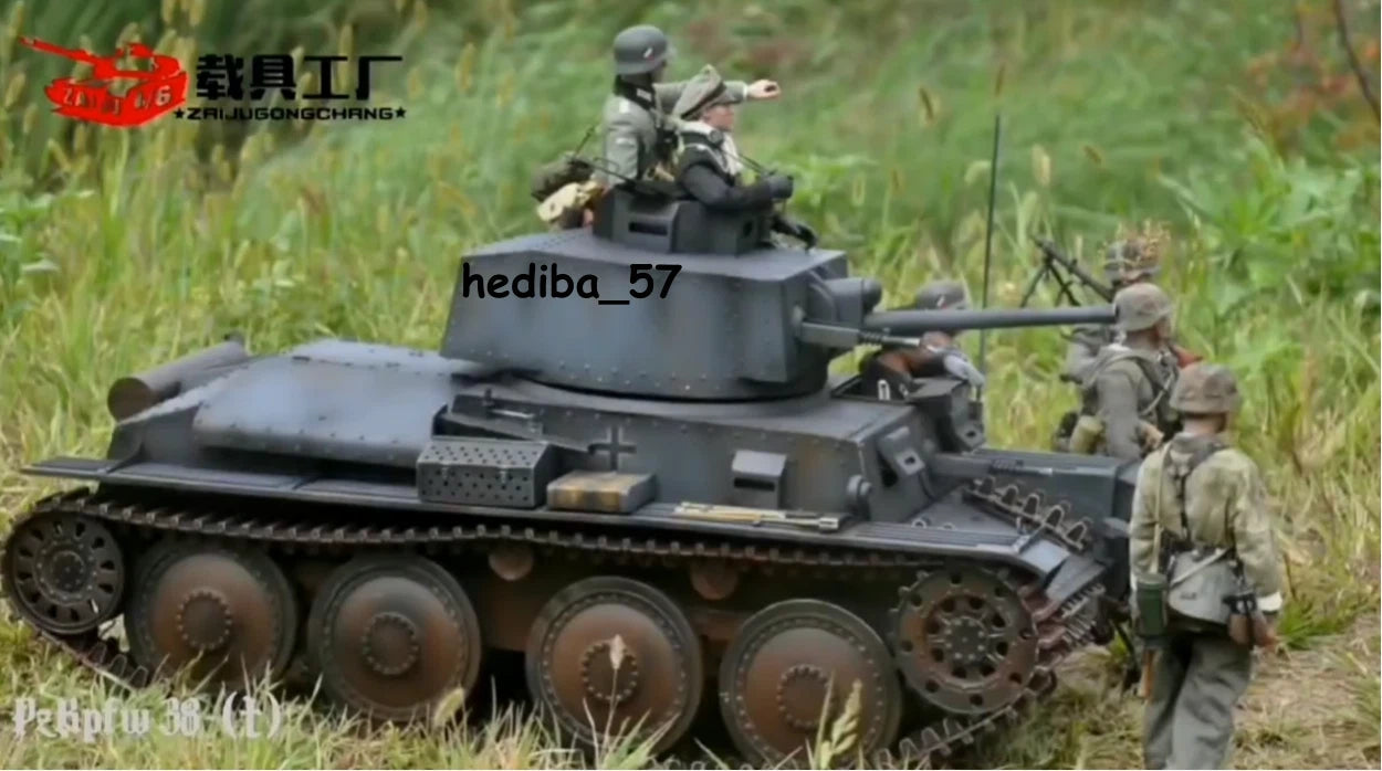 GO-TRUCK 1/6 WWII German 38T Tank Metal Model Not Movable Grey Color In Stock GO-TRUCK - KOEEK