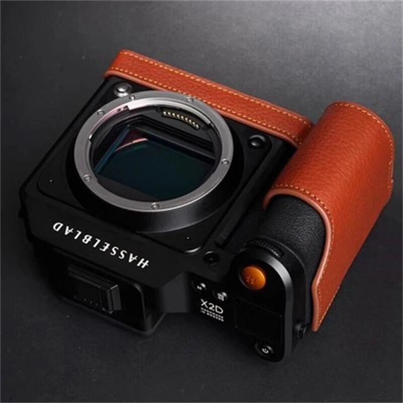 Retro  Leather Half Case Handmade Camera Cover for Hasselblad X2D 100C 07FC0E-D4 - KOEEK