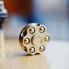 Brass Revolver Bullets Finger Spinner Spinning Top Fidget Pocket EDC Toys Gifts 07FC0E-D4 - KOEEK