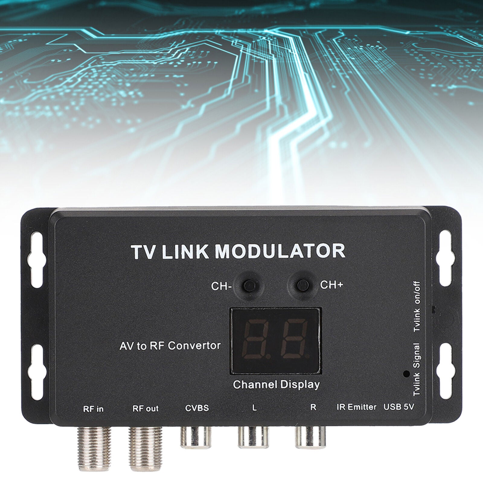 new TV Link Modulator UHF Modulator AV To RF Converter With Channel Display USB koeek - KOEEK