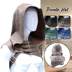 Medieval Buckle Cosplay Shoulder Armor Cloak Leather Headsuit Retro Renaissance 07FC0E-D4 - KOEEK