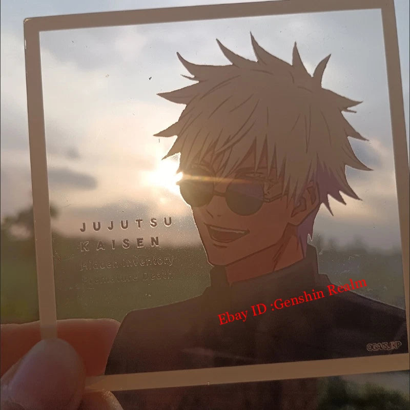 2Pcs Anime Jujutsu Kaisen Satoru Gojo Acrylic Clear Card Photo Shooting Prop 07FC0E-D4 - KOEEK