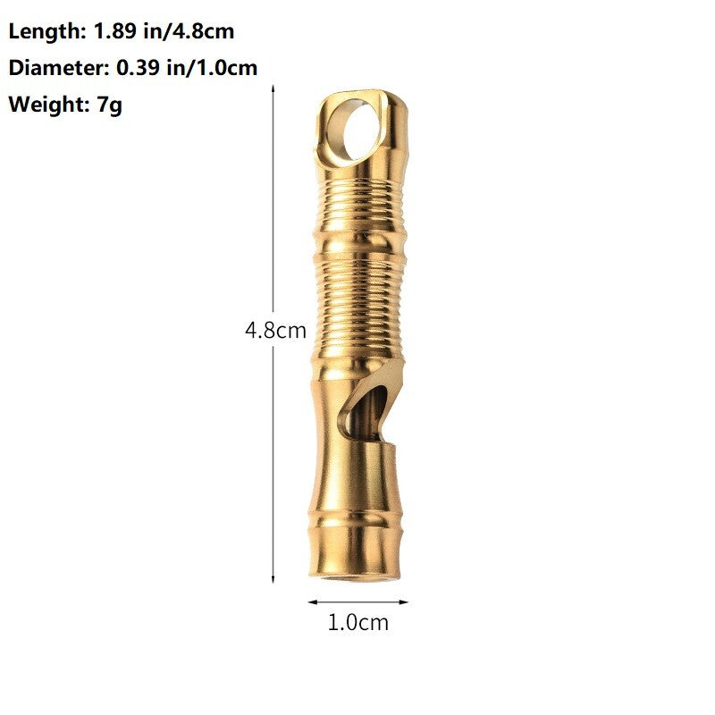 EDC Mini Titanium Emergency Whistle Survival Safety Whistle Outdoor Camping Gift 07FC0E-D4 - KOEEK
