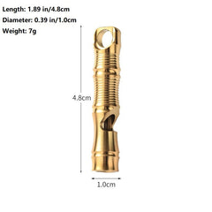 EDC Mini Titanium Emergency Whistle Survival Safety Whistle Outdoor Camping Gift 07FC0E-D4 - KOEEK