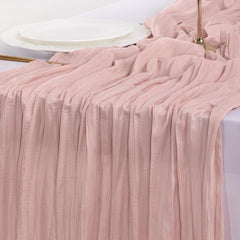 new Socomi Pink Cheesecloth Table Runner Summer Boho 10ft x 1pc, Dusty SOCOMI - KOEEK