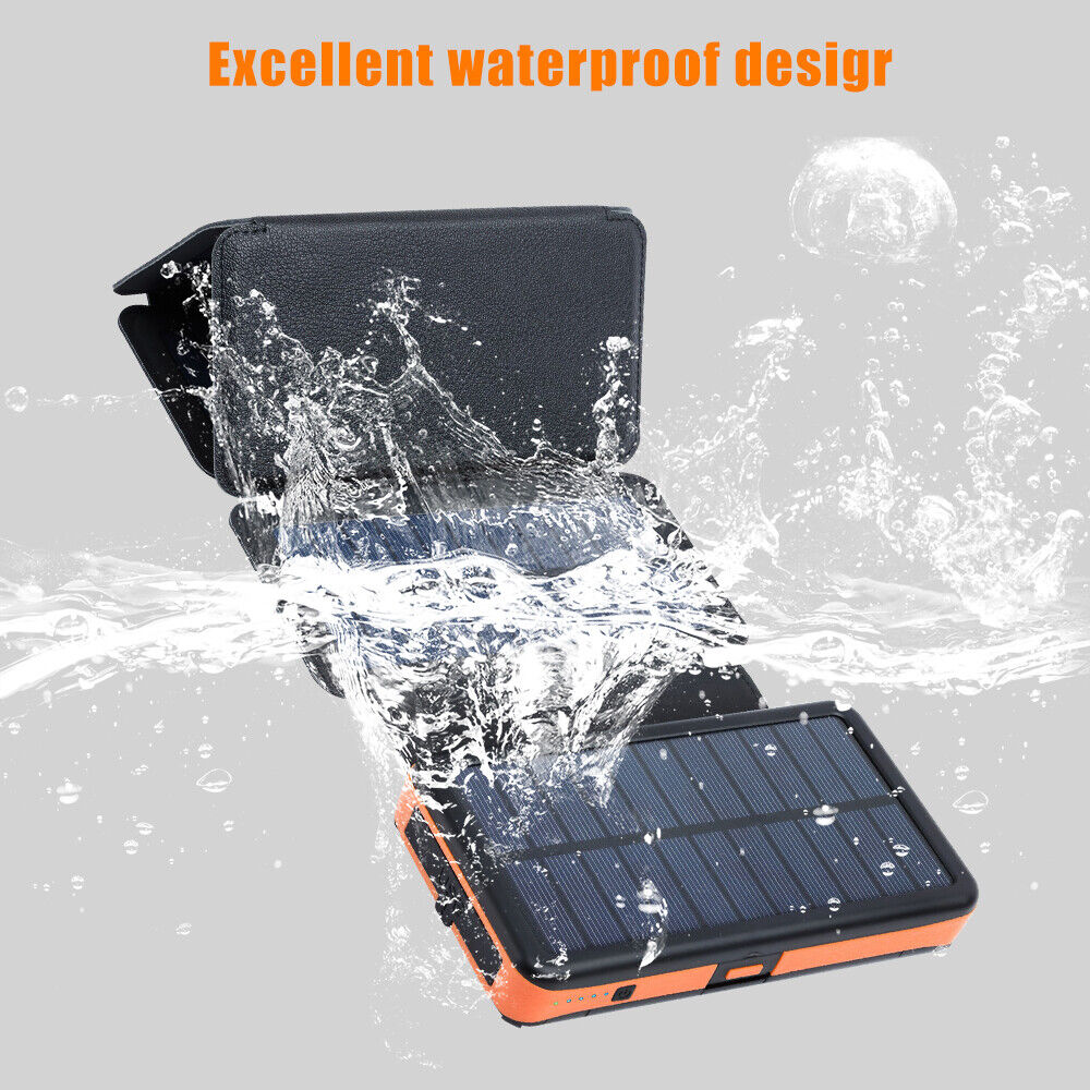 ny Solar Power Bank Folding Solar Panel bærbar lader 26000mAh eksternt batteri