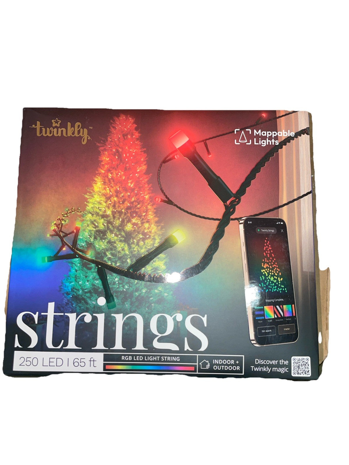 Twinkly RGB String Lights App Controlled Smart Decorations 250 LED / 65 ft TWINKLY - KOEEK
