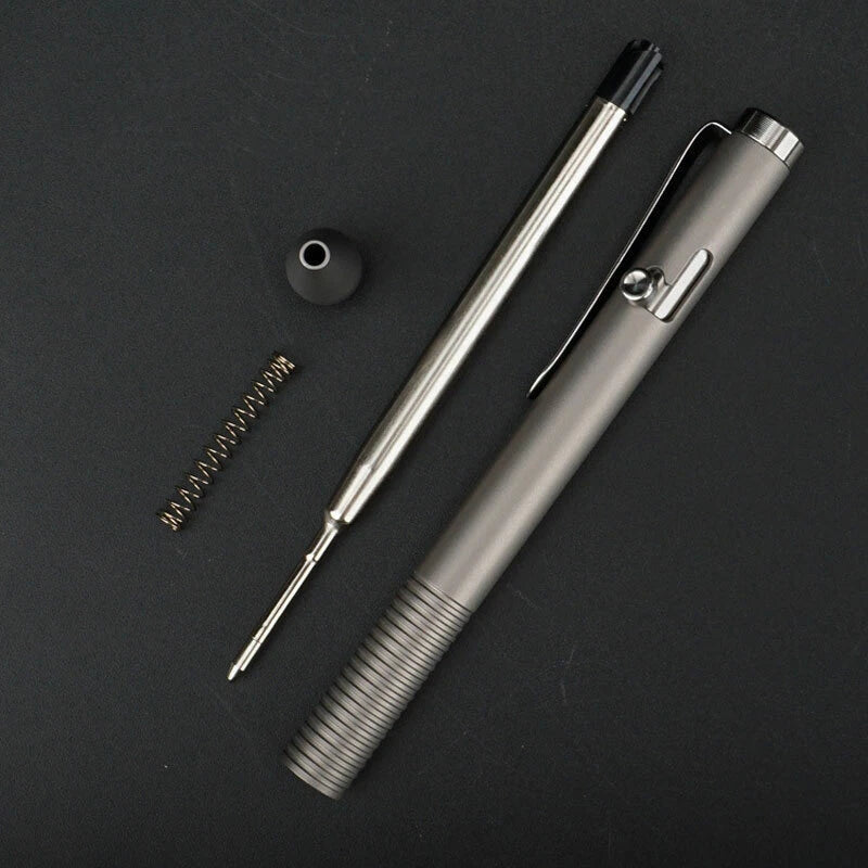 Titanium Alloy Bolt Action Pocket Ball Pen Signature Tactical EDC Pen G2 Refill 07FC0E-D4 - KOEEK