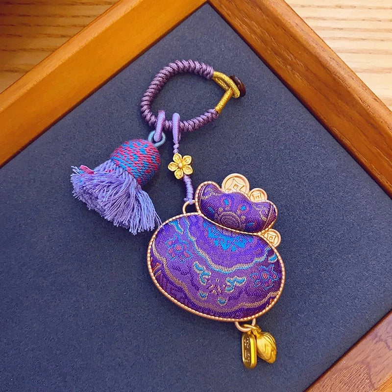 Song Jin Gourd Pendant/bag Hanging/car Hanging Double-Sided Maneki Neko Pendant 07FC0E-D4 - KOEEK