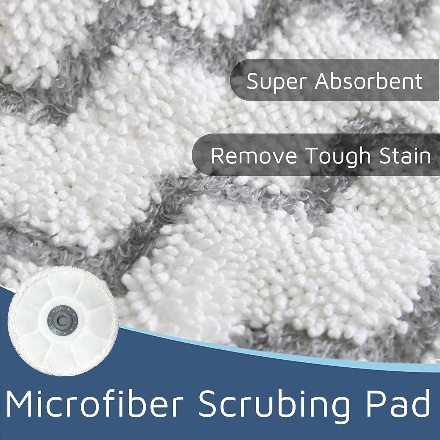 Rotating mop replacement pads, 12-pack. 07FC0E-D4 - KOEEK